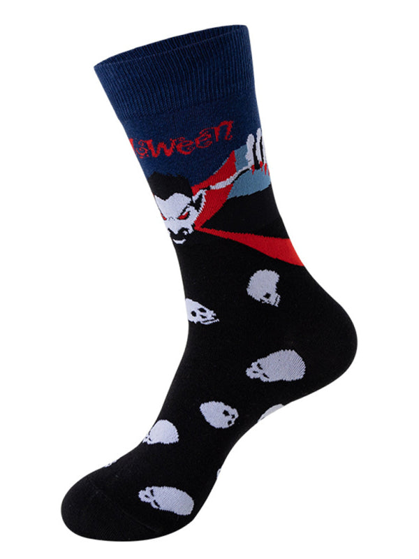 Spooky Unisex Socks – Skull, Vampire, Pumpkin & Bat Fun