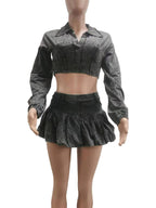 Ripped N’ Ready Distressed Skirt Set – Built-In Safety Shorts