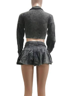 Ripped N’ Ready Distressed Skirt Set – Built-In Safety Shorts