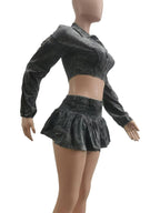 Ripped N’ Ready Distressed Skirt Set – Built-In Safety Shorts