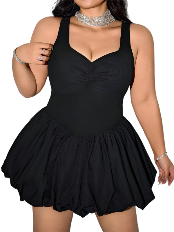 Midnight Bloom Sleeveless Dress – Plus Size Darling