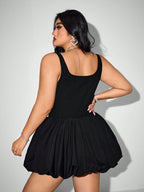 Midnight Bloom Sleeveless Dress – Plus Size Darling