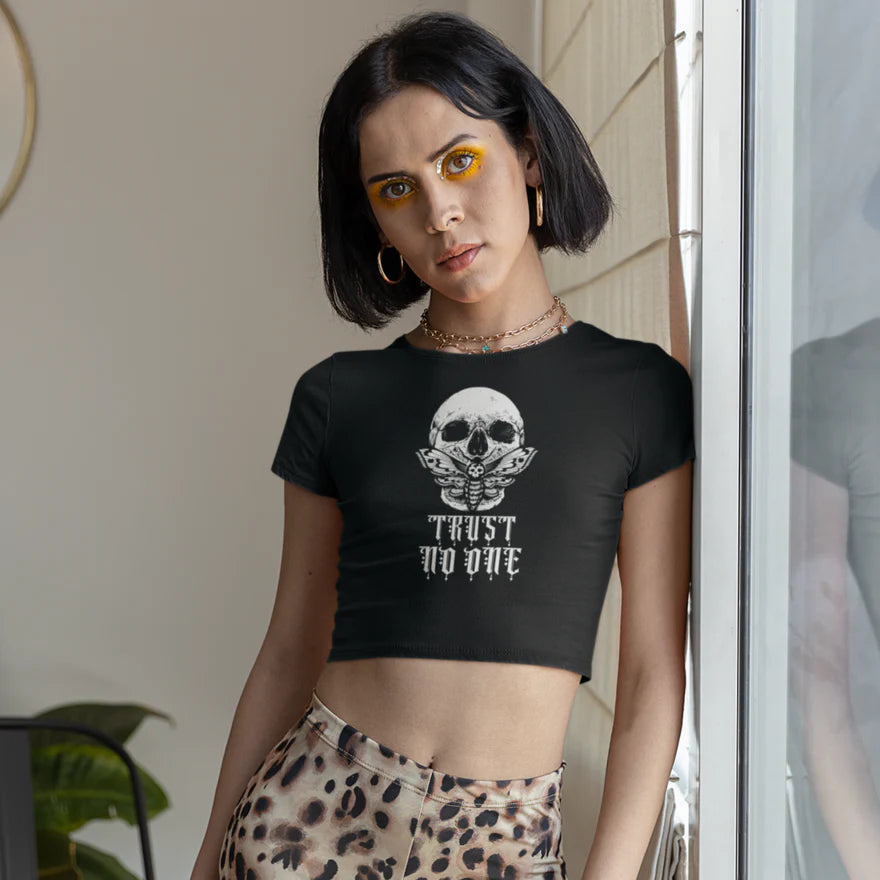 Trust No One Crop T-Shirt